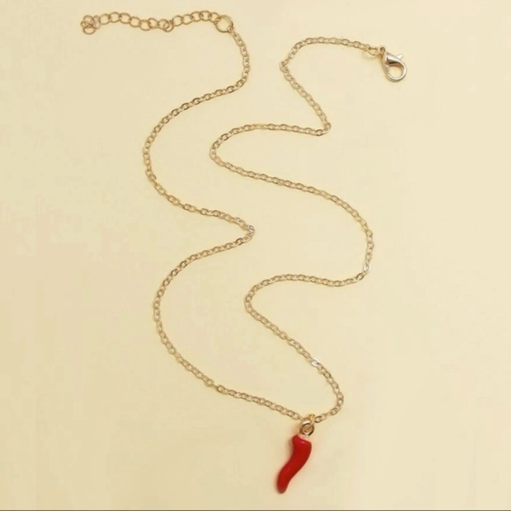 3/$30 💛 Red Chili Pepper Charm Necklace